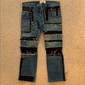 Patchwork jeans very cool